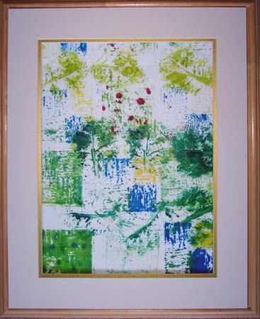Spring Greens - Monoprint